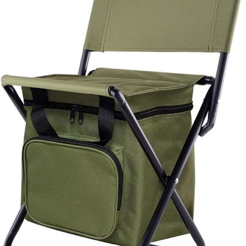 Army Green Waterproof Camping Chair with Cooler