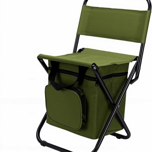 Fishing Chair with Cooler Bag and Backrest