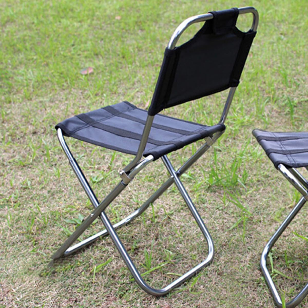 Aluminum Frame Foldable Fishing Chair with Backrest - Image 2