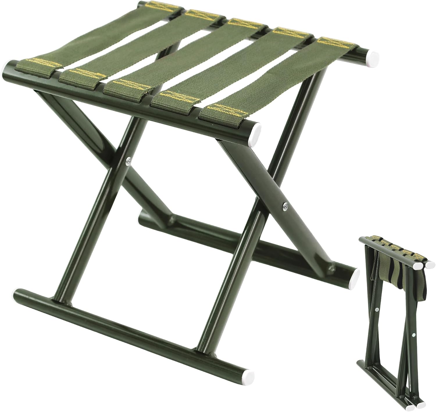 Military Green Heavy Duty Steel Folding Stool