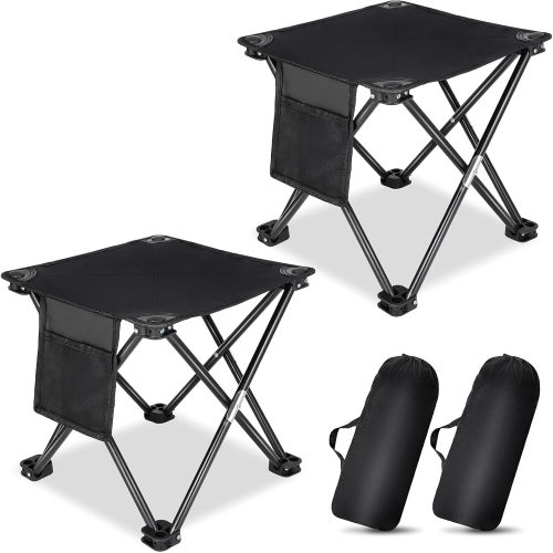 2-Pack Portable Folding Camping Stool Set