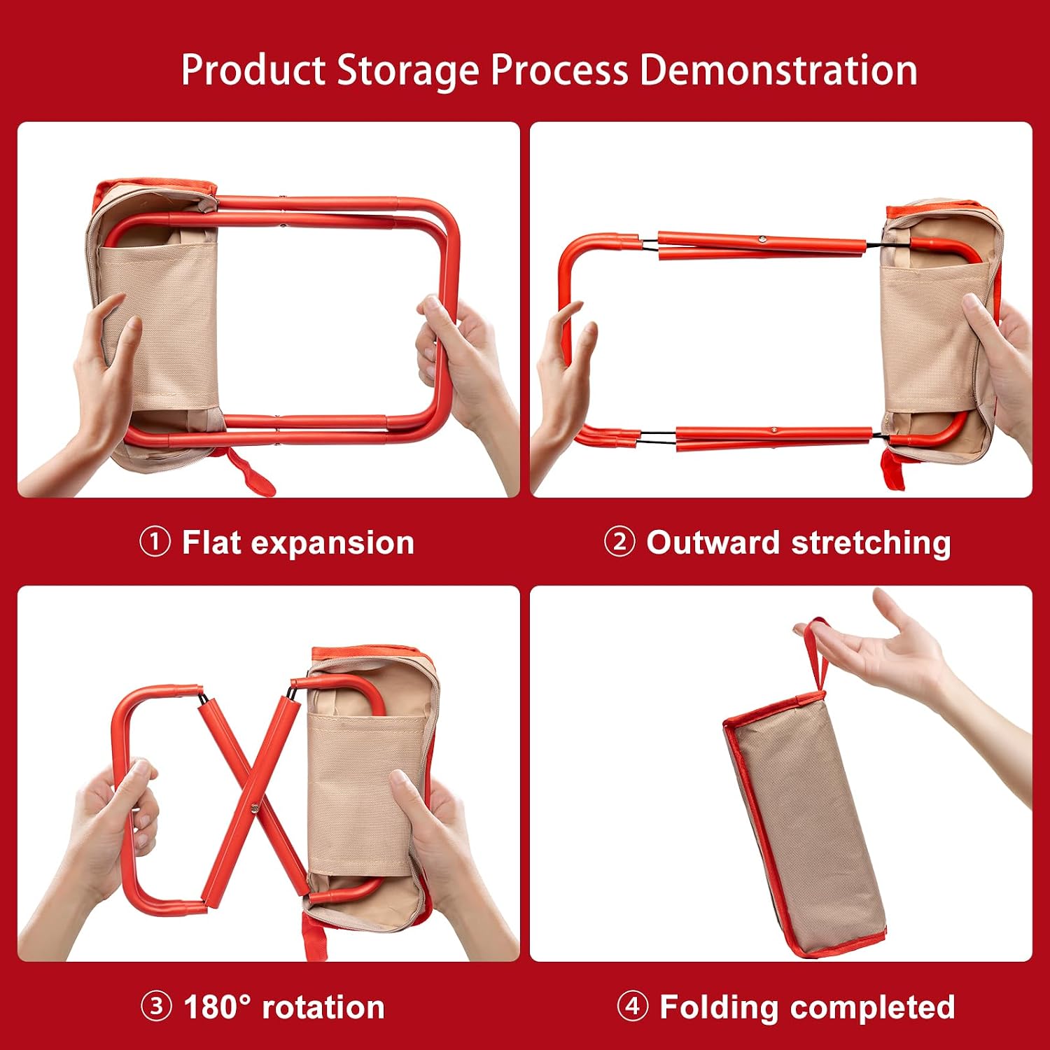 Portable Mountaineering Stool with Carry Bag - Image 2