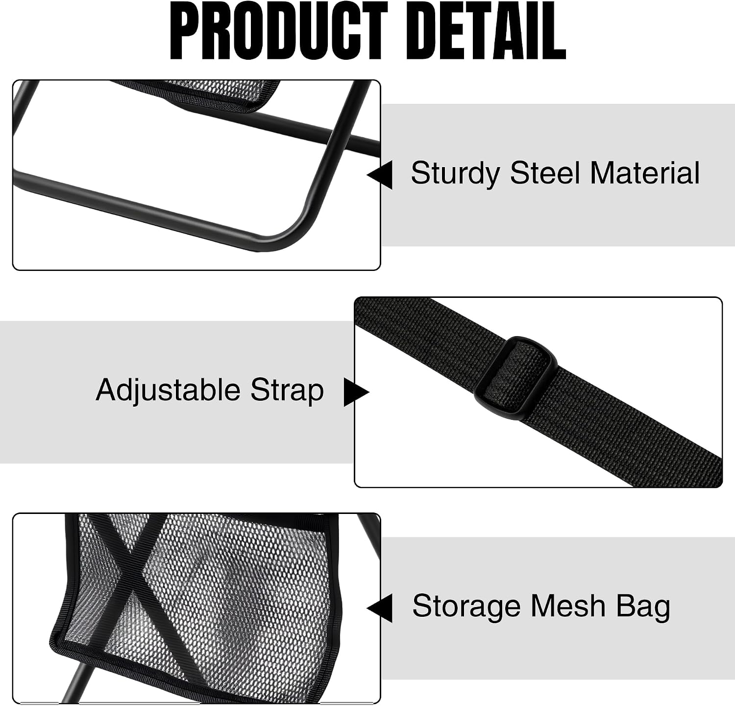 Foldable Handbag Style Chair for Adults - Image 2