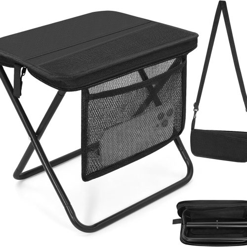 Lightweight Camp Stool with Side