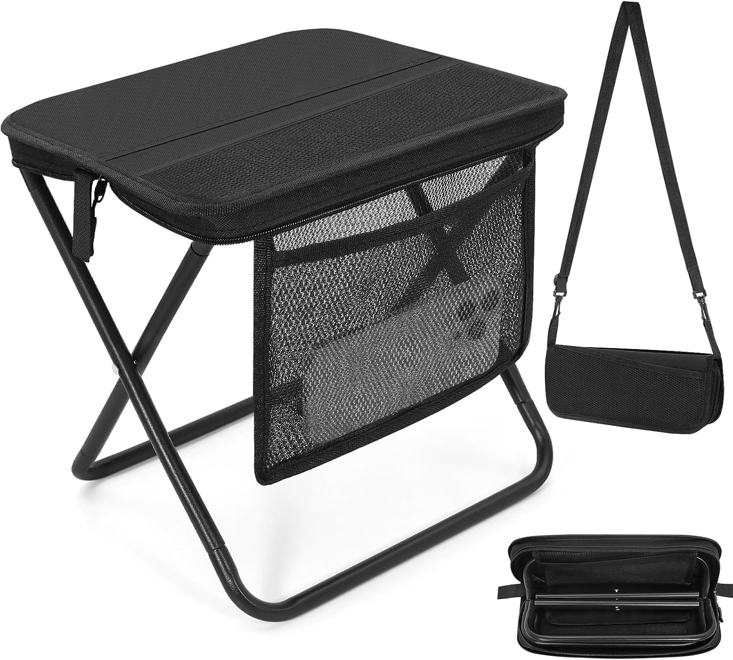 Lightweight Camp Stool with Side